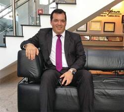 Roberto Roberti in lobby of Brazil Media Center